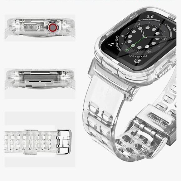 APPLE WATCH 41mm Jelly Crystal Silicone Case Strap Watch Band - Picture 3 of 8